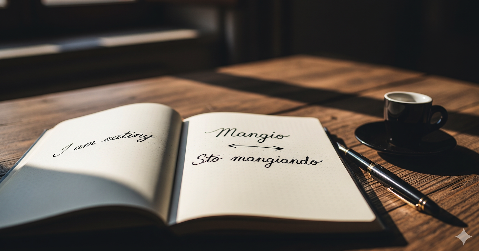 Present Progressive in English vs Italian (Stare + Gerundio)